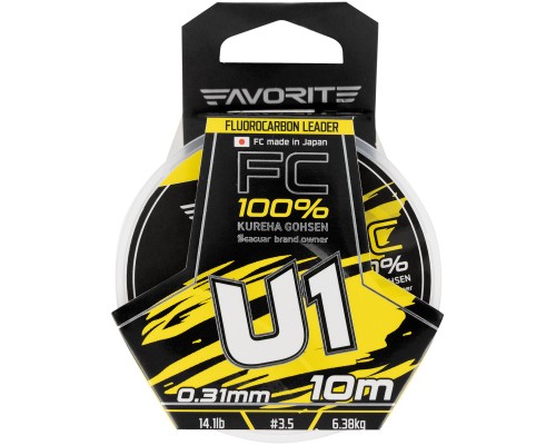 Флюорокарбон Favorite U1 FC 10m 3.5/0.31mm 14.1lb/6.38kg (1693.11.82)