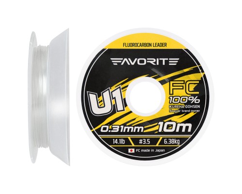 Флюорокарбон Favorite U1 FC 10m 3.5/0.31mm 14.1lb/6.38kg (1693.11.82)