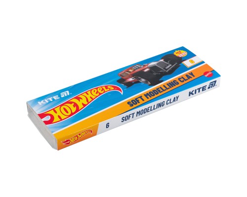 Пластилін Kite Hot Wheels восковий, 6 кольорів, 120 г (HW25-081)