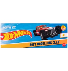 Пластилін Kite Hot Wheels восковий, 6 кольорів, 120 г (HW25-081)