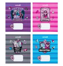 Зошит Kite Monster High, 12 аркушів, коса лінія (MH25-235)