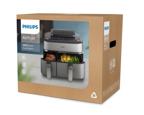 Мультипіч Philips Dual Basket Airfryer 5000 Series (NA555/00)