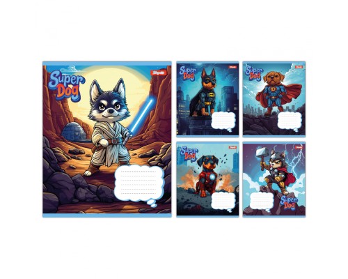 Зошит 1 вересня Super Dog А5 12 аркушів лінія (768253)