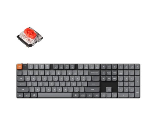 Клавіатура Keychron K5 Max Gateron MX 2.0 Red QMK Wireless/Bluetooth/USB-А UA Black (K5M-B1-UA)