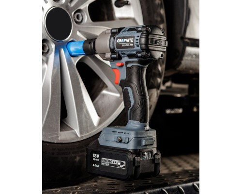 Гайковерт Energy+ 18V, безщітковий, 2600об/хв, 450Нм, 1/2