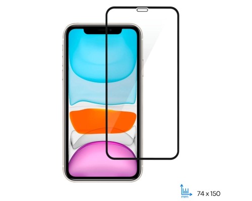 Скло захисне 2E Apple iPhone 11 2.5D FCFG black (2E-IP-11.-6.1-SMFCFG-BB)