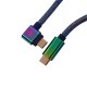 Дата кабель USB-C + USB A to USB-C 1.08m Premium Coiled Aviator blue Keychron (CAB8_KEYCHRON)