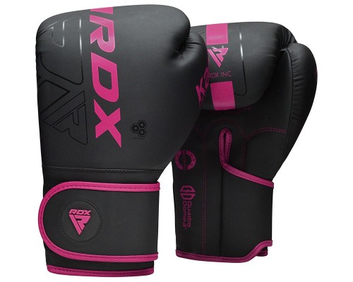 Боксерські рукавички RDX F6 Matte Pink 12 унцій (BGR-F6MP-12OZ)