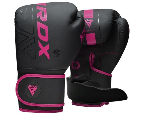 Боксерські рукавички RDX F6 Matte Pink 12 унцій (BGR-F6MP-12OZ)