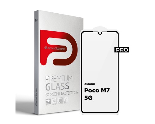 Скло захисне Armorstandart Pro Xiaomi Poco M7 5G Black (ARM85175)