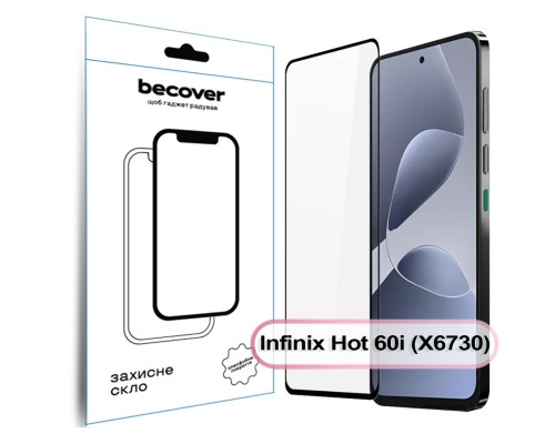 Скло захисне BeCover Infinix Hot 60i (X6730) Black (713730)