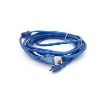 Дата кабель USB 2.0 AM to Micro 5P 3.0m blue Voltronic (YT-AM/Mc-3B/02140)