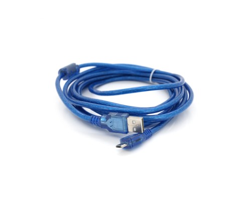 Дата кабель USB 2.0 AM to Micro 5P 3.0m blue Voltronic (YT-AM/Mc-3B/02140)