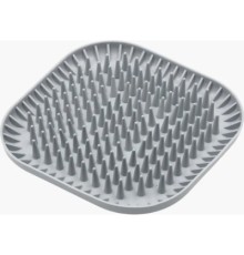 Універсальний посуд для тварин Fiboo Fiboowl Spiky килимок для злизування ласощів та їжі, 19х19 см світло-сірий (FIB0230)