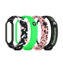 Ремінець до фітнес браслета Armorstandart комплект 4шт Xiaomi Mi Band 7/6/5 Cartoon hand-drawn (ARM59730)