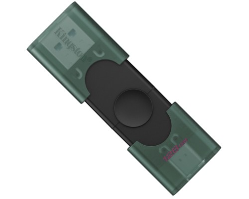USB флеш накопичувач Kingston 128GB DataTraveler Duo USB 3.2 / Type-C Black/Green (DTDEG2/128GB) 