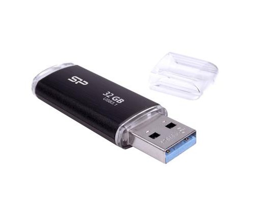 USB флеш накопичувач Silicon Power 32GB Blaze B02 Black USB 3.0 (SP032GBUF3B02V1K) 