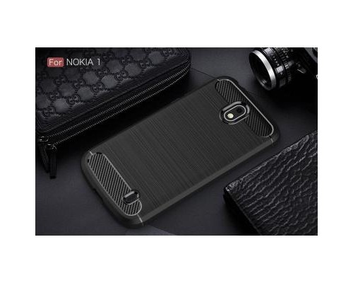 Чохол до мобільного телефона Laudtec для Nokia 1 Carbon Fiber (Black) (LT-N1B)