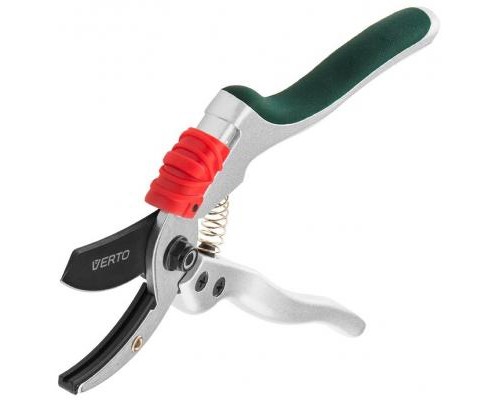 Секатор Verto садовий алюминиевый с наковаленкой (15G207)