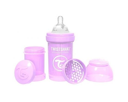 Пляшечка для годування Twistshake антиколькова 180 мл, лавандова (69859)