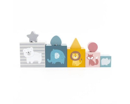 Розвиваюча іграшка Viga Toys Кубики PolarB Сортуємо і складаємо (44016)