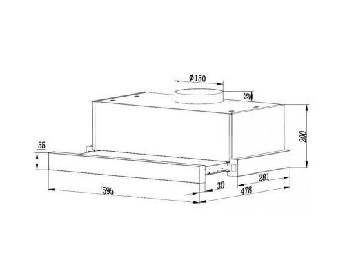 Витяжка кухонна Grunhelm GVT 114 B