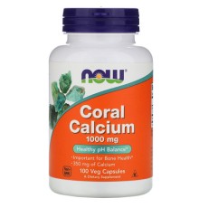 Мінерали Now Foods Кораловий Кальцій, Coral Calcium, 100 вегетаріанських капсул (NOW-01273)