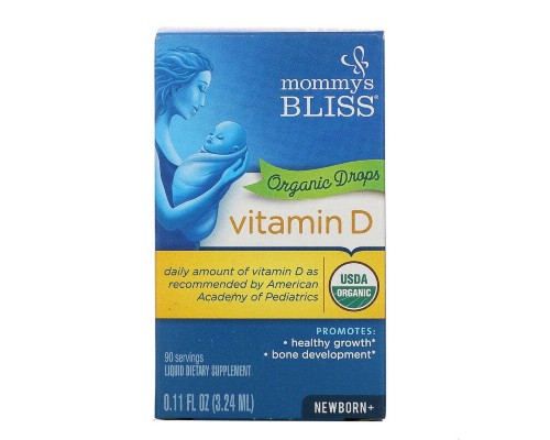 Вітамін Mommy's Bliss Вітамін Д, для новонароджених з 0 місяців, Mommys Bliss, 0,1 (BAB-05602) Вітамін Mommy's Bliss Вітамін Д, для новонароджених з 0 місяців, Mommys Bliss, 0,1 (BAB-05602)