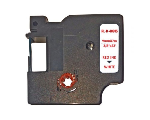Стрічка для принтера етикеток UKRMARK RL-D-40913P-BK/WT, аналог DYMO S0720680, 9мм х 7м. (900291)