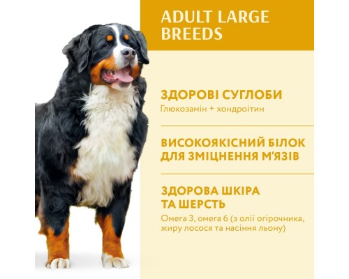 Сухий корм для собак Optimeal для великих порід зі смаком курки 12 кг (4820083905544)