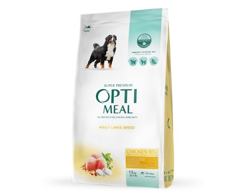 Сухий корм для собак Optimeal для великих порід зі смаком курки 12 кг (4820083905544)
