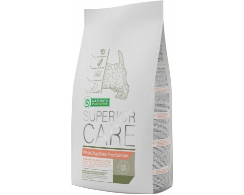 Сухий корм для собак Nature's Protection NP Superior Care White Dogs Grain Free Salmon Adult Small an (NPSC45996) Сухий корм для собак Nature's Protection NP Superior Care White Dogs Grain Free Salmon Adult Small an (NPSC45996)