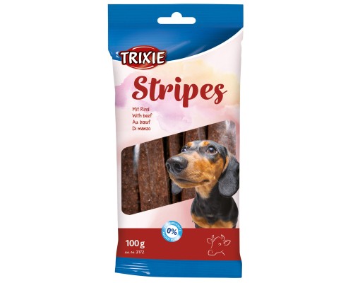 Ласощі для собак Trixie Stripes Light з яловичиною 10 шт 100 г (4011905031729)