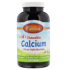 Мінерали Carlson Жувальний Кальцій для Дітей, фруктовий смак, Kid's Chewable (CAR-05084)