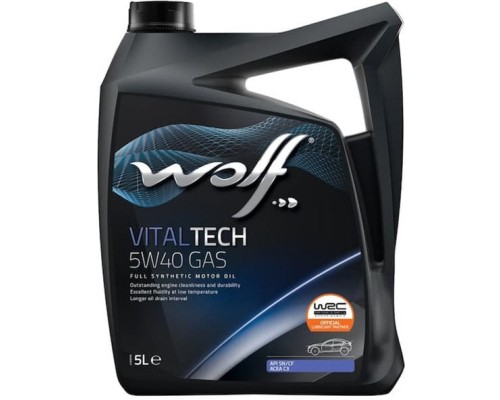 Моторна олива Wolf VITALTECH 5W40 GAS 5л (8326097)