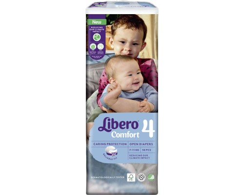 Підгузки Libero Comfort Розмір 4 (7-11 кг) 50 шт (7322541756844)