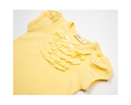 Футболка дитяча Breeze з мереживом (6640-74G-yellow)