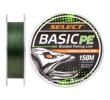 Шнур Select Basic PE 150m Dark Green 0.26mm 45lb/20.8kg (1870.18.74)