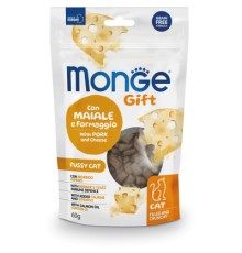 Ласощі для котів Monge Gift Fussy Cat свинина і сир 60 г (8009470085021)