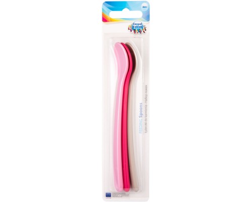 Набір дитячого посуду Canpol babies Ложечки 3 шт рожеві (23/582_pin)