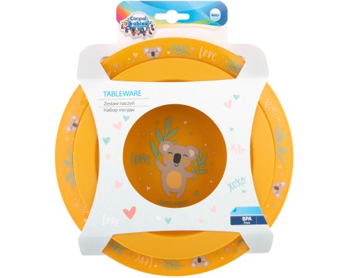 Набір дитячого посуду Canpol babies Exotic Animals Жовтий 2 шт. (56/523_yel) Набір дитячого посуду Canpol babies Exotic Animals Жовтий 2 шт. (56/523_yel)