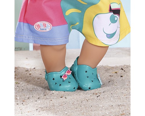 Аксесуар до ляльки Zapf Взуття для ляльки Baby Born - Сандалії із значками (зелені) (831809-1)