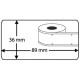 Етикетка самоклеюча UKRMARK термо 36x89/0,26тис, D-99012, сум. з DYMO 99012 LW S0722400 (900363)