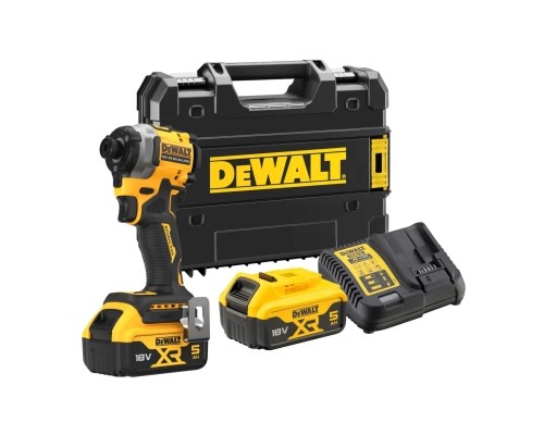 Шуруповерт DeWALT 18 В XR Li-Ion, 2x5Ah, безщітковий, 206 Нм, 3250 об/хв, TSTAK (DCF850P2T)