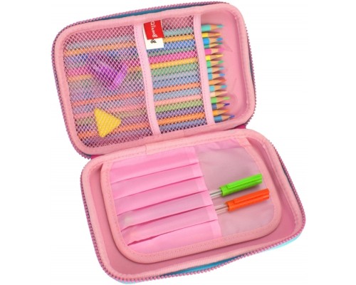 Пенал Cool For School 1 відділення з органайзером рожевий (QT-5630-Pink) Пенал Cool For School 1 відділення з органайзером рожевий (QT-5630-Pink)