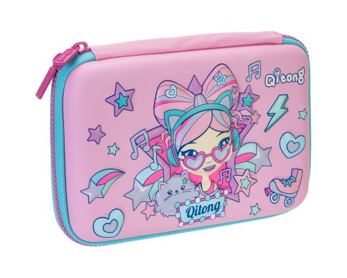 Пенал Cool For School 1 відділення з органайзером рожевий (QT-5630-Pink) Пенал Cool For School 1 відділення з органайзером рожевий (QT-5630-Pink)