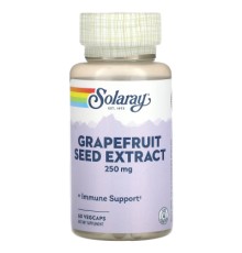 Трави Solaray Екстракт насіння грейпфрута, 250 мг, Grapefruit Seed Extract, 60 вегет. (SOR08520)