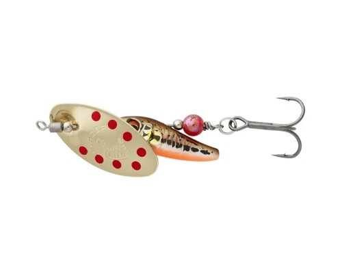 Блешня Savage Gear Sticklebait Spinner 3 9.1g Minnow Gold Red (1854.44.81) Блешня Savage Gear Sticklebait Spinner 3 9.1g Minnow Gold Red (1854.44.81)