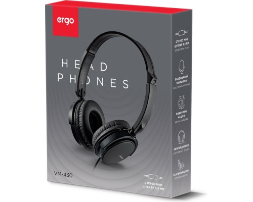 Навушники Ergo VM-430 Black (VM-430K)