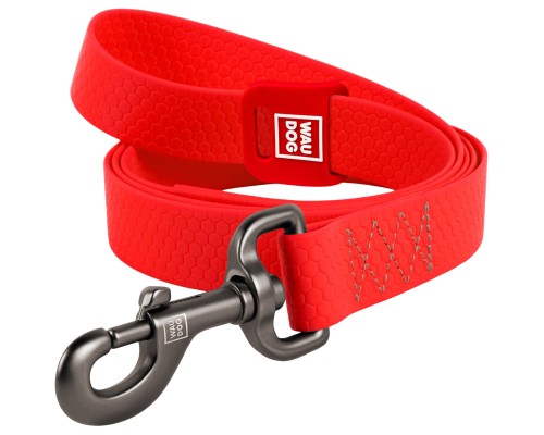 Повідок для собак WAUDOG Waterproof L-XXL Ш 25 мм Д 183 см червоний (27223)